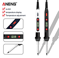 Электрический Паяльник 80W/Ватт с регулировкой температуры и цифровым дисплеем Aneng GTR80 Черный