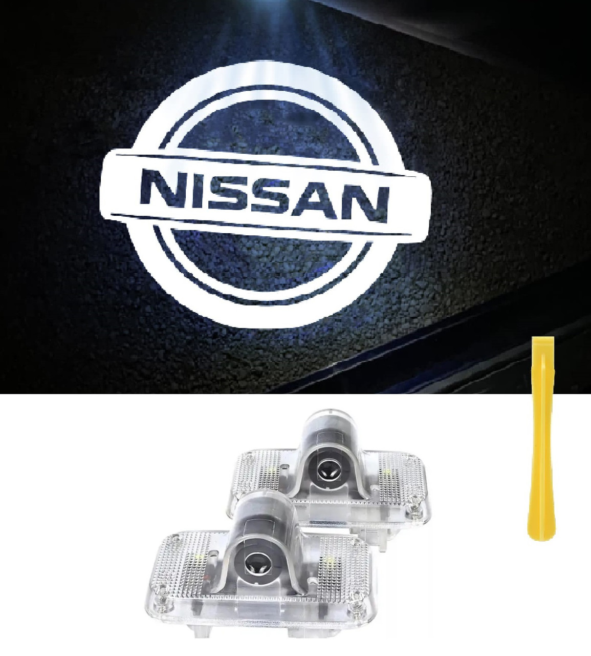 Підсвітка дверей з логотипом Nissan Нісан Old Teana (04-07) GT-R (09-17) Murano (11-13) 2 шт.