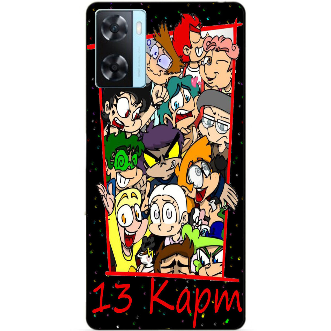 Силіконовий бампер чохол для Oppo A57s комікс 13 карт