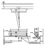 Доводчик дверний Ryobi D 2055V BC STD з ножицями сірий, фото 6