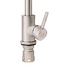 Змішувач для душу з лійкою + змішувач для раковини низький вилив + змішувач для кухні Lidz, фото 9