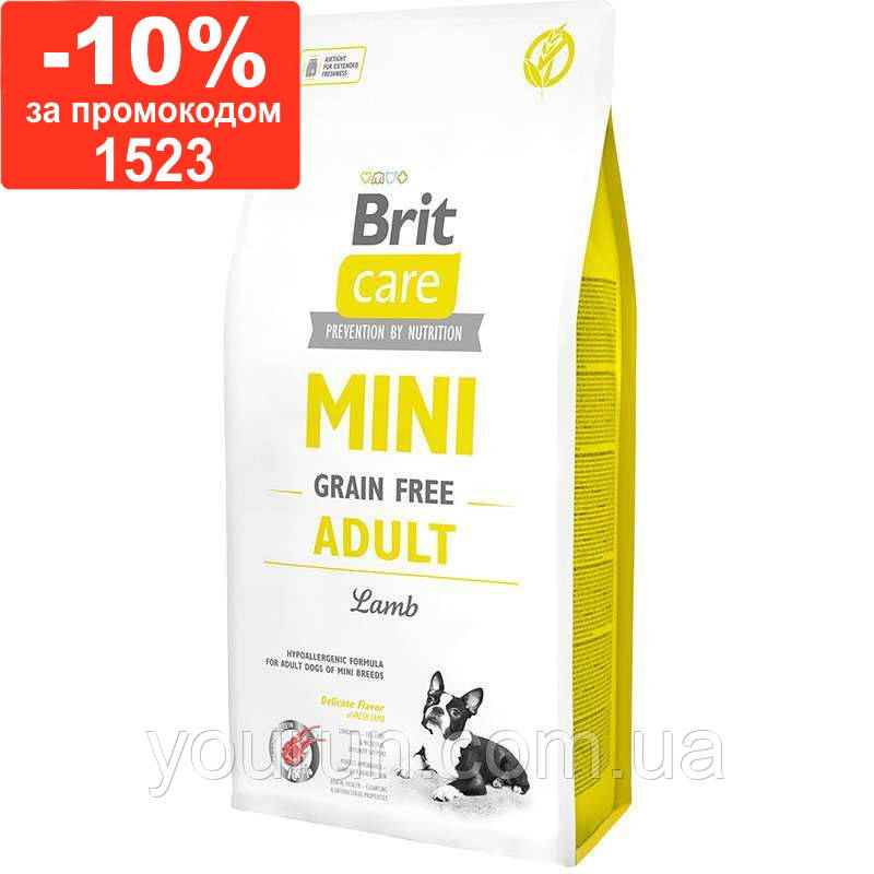 Brit Care Grain Free Adult Mini беззерновой гіпоалергенний корм для дорослих собак маленьких порід 7кг