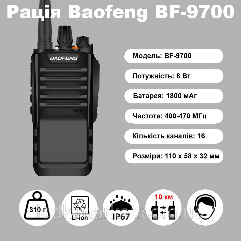 Рація Baofeng BF-9700 IP67