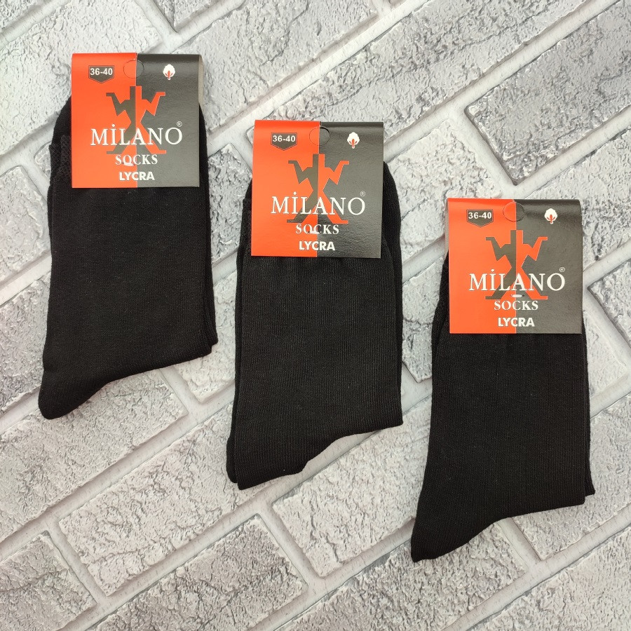 Шкарпетки жіночі високі весна/осінь р.36-40 чорні MILANO ДУКАТ 30037766, фото 1