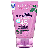 Alba Botanica, Детский солнцезащитный крем, тропические фрукты, SPF 45, 4 унции (113 г) Киев