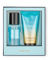 Подарунковий парфумований набір Victoria's Secret Aqua Kiss лосьйон і спрей для тіла 2*75 мл