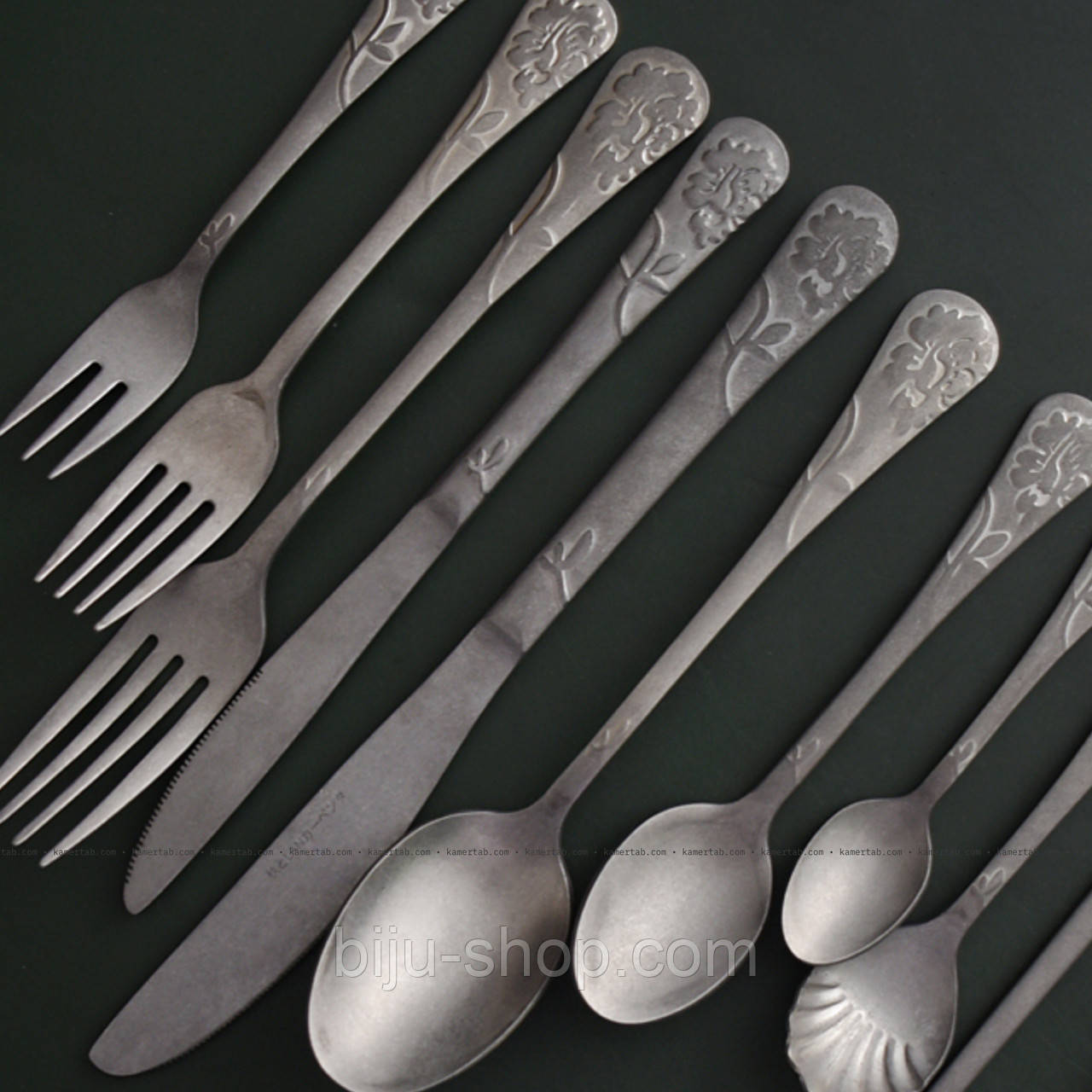 Столові прибори edelweiss vintage stonewash, ніж, виделка, ложка супова, ложка чайна та ін (поштучно)