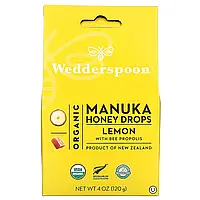 Wedderspoon, Органические капли из меда манука, лимон и пчелиный прополис, 120 г (4 унции) WSP-02037 Киев