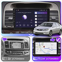 Al Штатная магнитола для Toyota Camry 5 (XV30) Рестайлинг 2004-2006 экран 9" 2/32Gb 4G Wi-Fi GPS Top Android