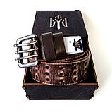 Кожаный ремень | Подарок мужчине | Шкіряний ремінь | Пояс, фото 4