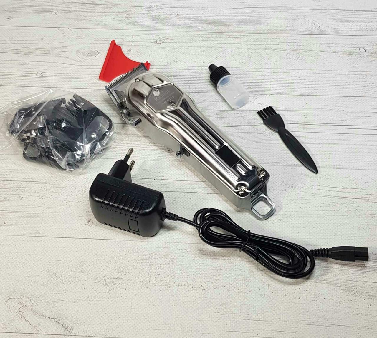 Машинка для стриження Кемей KM-1983 на акумуляторі., фото 1