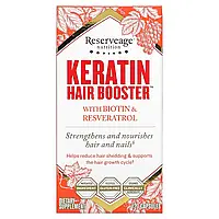 ReserveAge Nutrition, Keratin Hair Booster с биотином и ресвератролом, 120 капсул в Украине