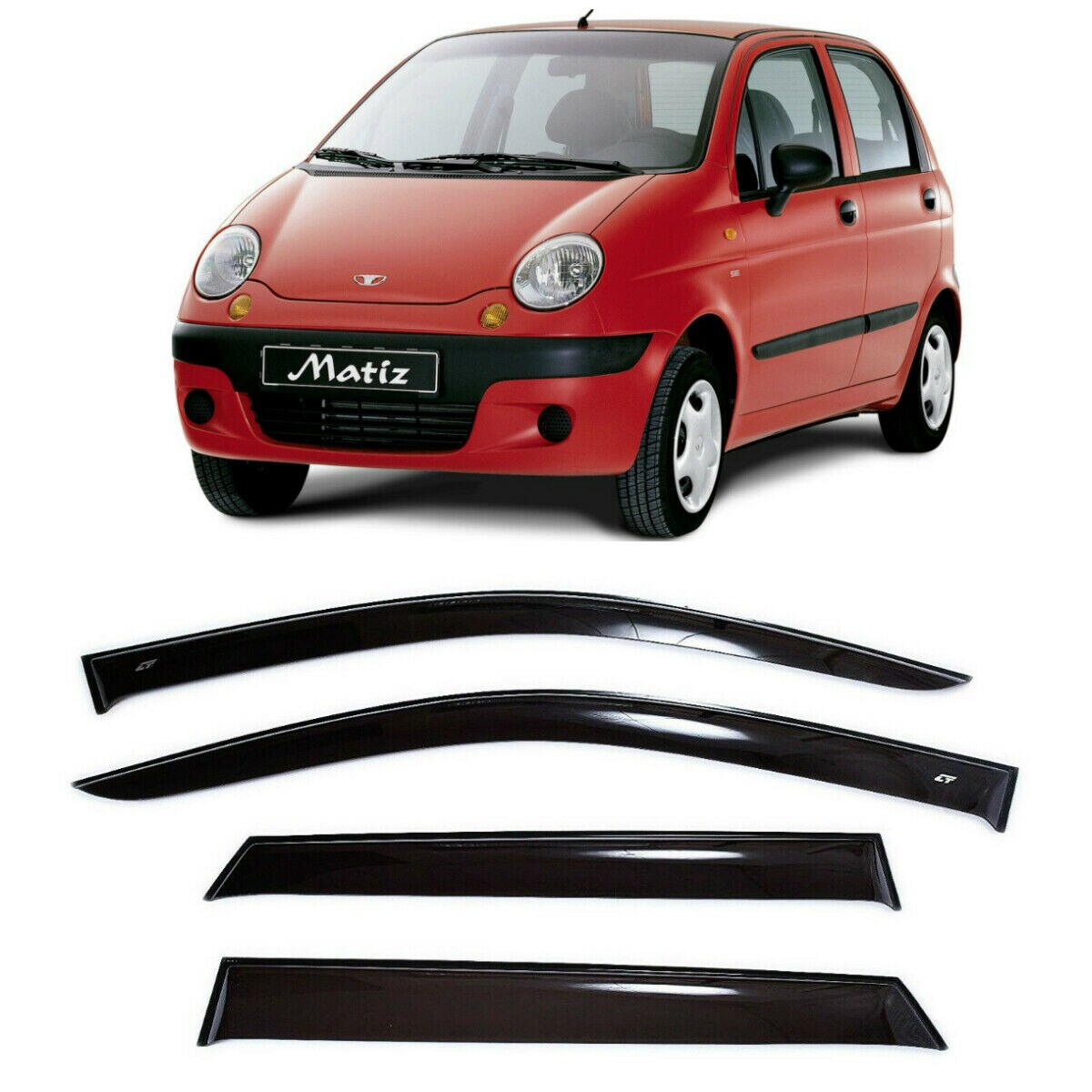 Дефлектори вікон вітровики Daewoo Matiz 1998-Скотч 3M