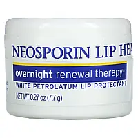 Neosporin, Обновляющая ночная терапия, бальзам для губ из белого вазелина, 0,27 унции (7,7 г) в Украине