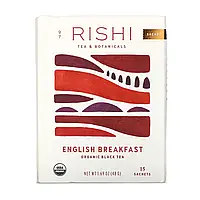 Rishi Tea, Organic Black Tea, English Breakfast, 15 Tea Bags 1.69 oz (48 g) в Украине