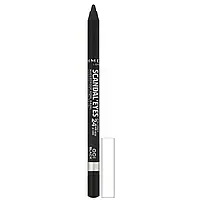 Rimmel London, Водостойкий карандаш для глаз Scandaleyes, стойкость 24 часа, оттенок 001 черный, 1,3 г в в