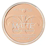 Rimmel London, Stay Matte, компактная легкая пудра с матирующим эффектом, оттенок 004 «Песчаная буря», 14 г в