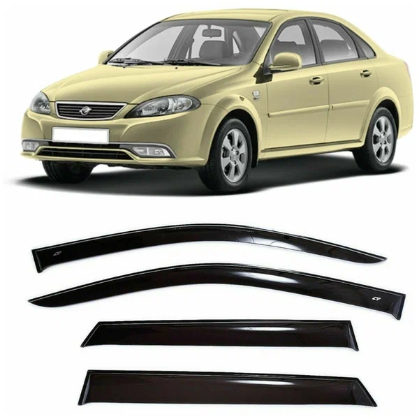 Дефлектори вікон вітровики Daewoo Gentra 2013 — (скотч) ANV