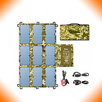 Складна портативна сонячна панель батарея ALTEK ALT-63 63W для зарядки телефону мілітари