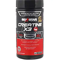 Six Star, Creatine X3, Elite (серия), 60 капсуловидных таблеток в Украине