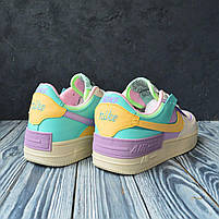Кольорові кроссівки для дівчат Nike Air Force 1. Стильне жіноче взуття Найк Аір Форс 1., фото 3