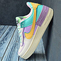 Кольорові кроссівки для дівчат Nike Air Force 1. Стильне жіноче взуття Найк Аір Форс 1., фото 6