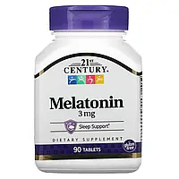 21st Century, Мелатонин, 3 мг, 90 таблеток CEN-21240 Киев