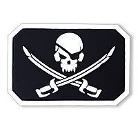 Шеврон PIRATE SKULL Весёлый роджер черно белый