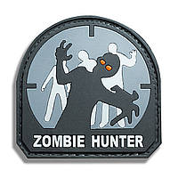 Шеврон тактический ZOMBIE HUNTER серый