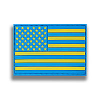 Тактический шеврон флаг USA (США) желто синий