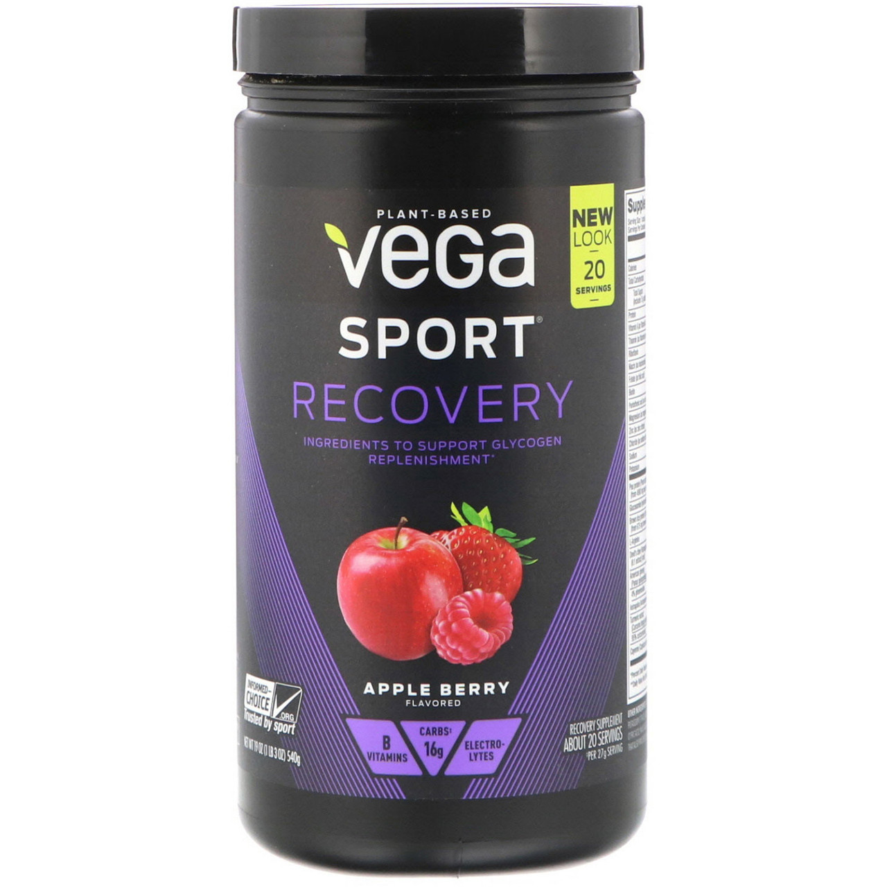 Vega, Sport, прискорювач відновлення, смак яблук і ягід, 540 г (19 унцій), Київ