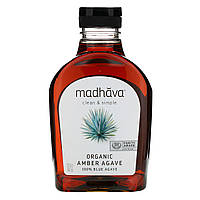 Madhava Natural Sweeteners, органическая янтарная необработанная голубая агава, 667 г (23,5 унции) MDH-21235