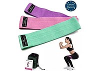 Набор Тканевых Фитнес Резинок Luting Hip Resistance Bands 3 штуки