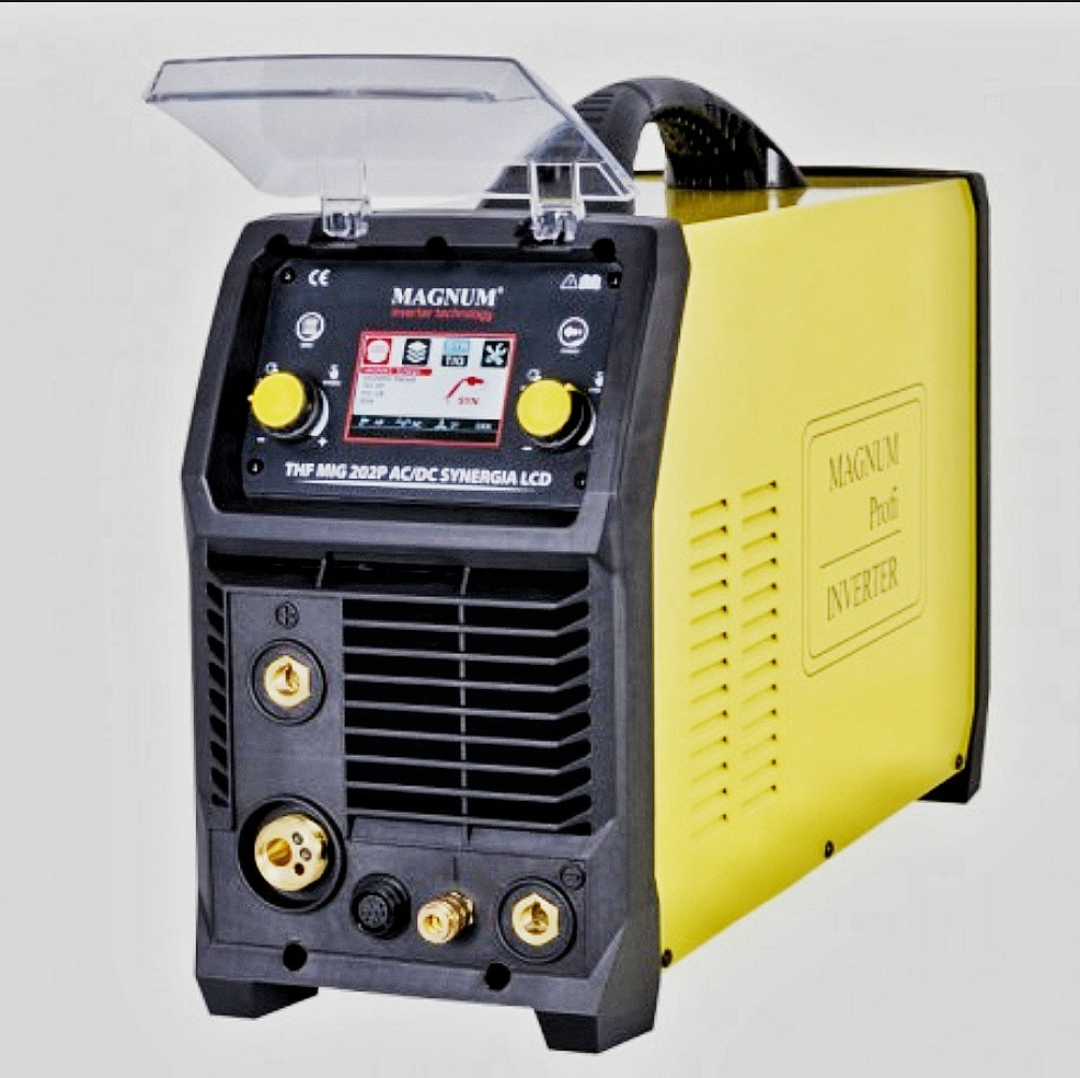 Інверторний напівавтомат зварювальний MAGNUM MIG THF202P LCD AC/DC SYNERGY, фото 1