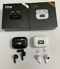 Бездротові bluetooth навушники i58-TWS, Сенсорні навушники, з кейсом зарядки БІЛІ, фото 3