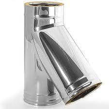 Трійник 45 градусів утеплений нерж/нерж