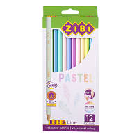 Карандаши цветные ZiBi Kids line Pastel, 12 шт (ZB.2470) - Топ Продаж!