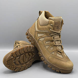 Напівчеревики тактичні демісезонні шкіряні койот, олива, чорні, беж з тканинними вставками Берцак 40-45 р-р