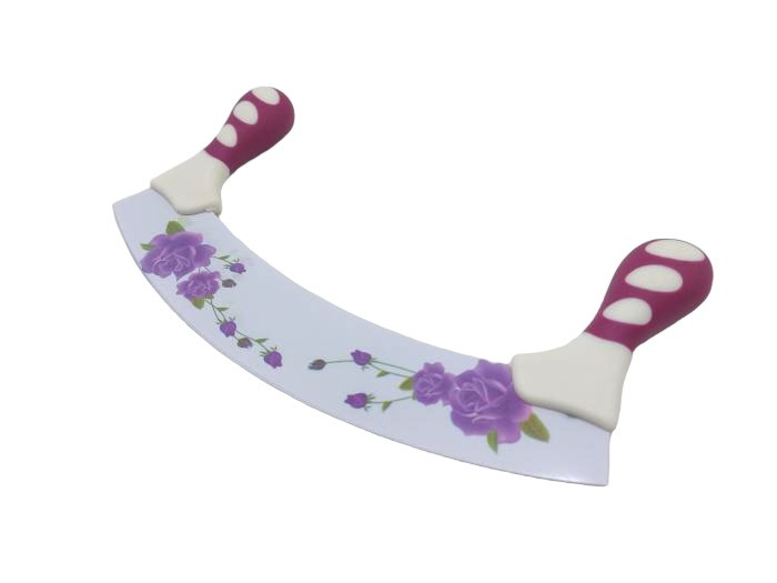 Ніж для нарізання сиру дворучний Ніж для нарізання вершкового масла і зелені дві ручки Квіти 24 * 4 cm