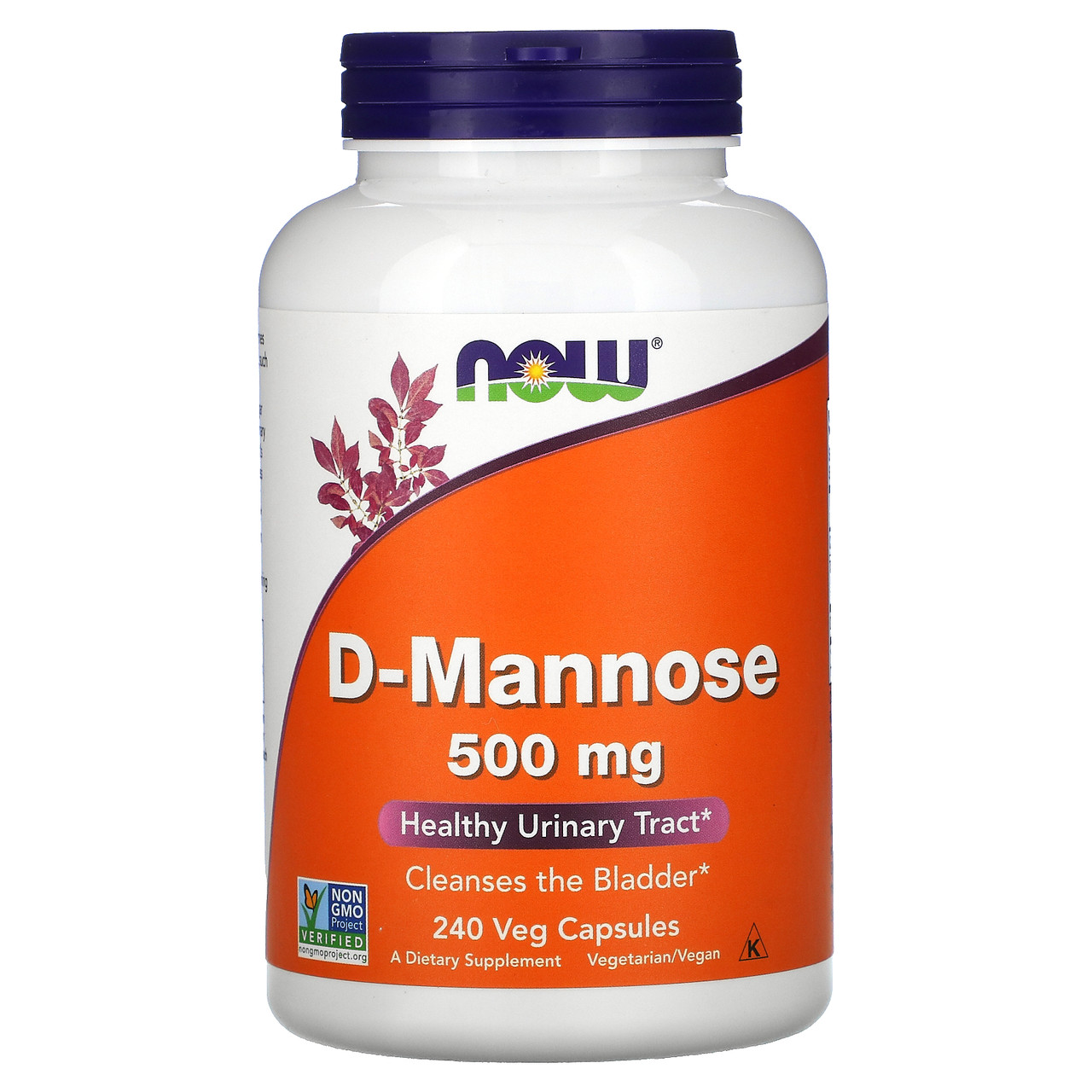 Now Foods, D-маноза, 500 мг, 240 капсул вегетаріанських, Київ