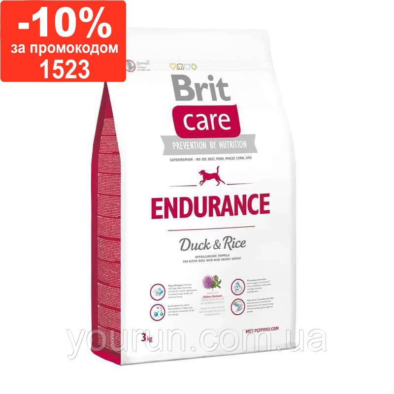 Brit Care (Брит Кеа) Endurance Duck & Rice для дорослих активних собак качка/рис 3 кг
