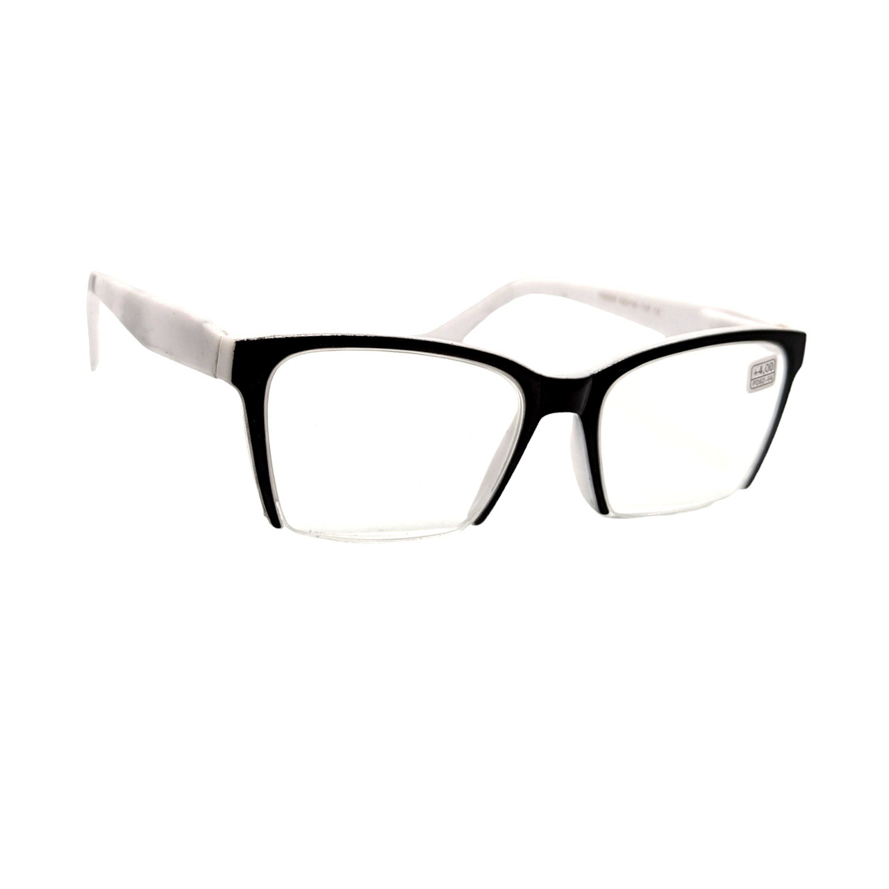Універсальні окуляри з білою лінзою 225 чорно-білі  БІЛІ