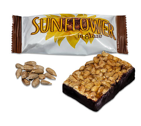 Цукерки грильяжні в глазурі "SUNFLOWER in glaze", вага ящика 0.7 кг, фото 1