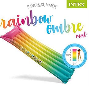 Надувний матрац для плавання Intex 58721 «Веселка» (170х53х15 см), фото 4