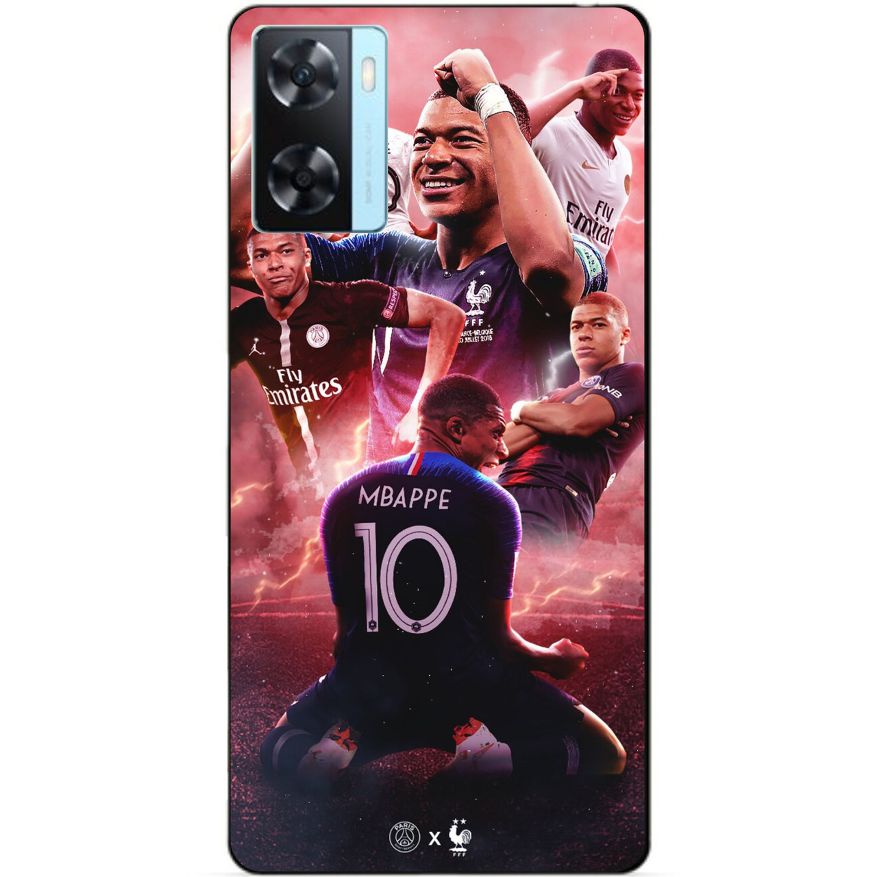 Силіконовий бампер чохол для Oppo A57s з малюнком Кіліан Мбаппе