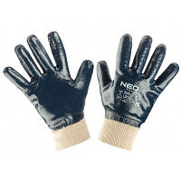 Защитные перчатки Neo Tools рабочие, хлопок с полным нитриловым покрытием, p. 10 (97-630-10) - Топ Продаж!