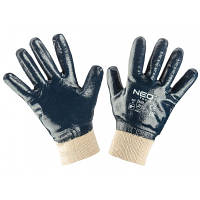 Защитные перчатки Neo Tools рабочие, хлопок с полным нитриловым покрытием, p. 8 (97-630-8) - Топ Продаж!