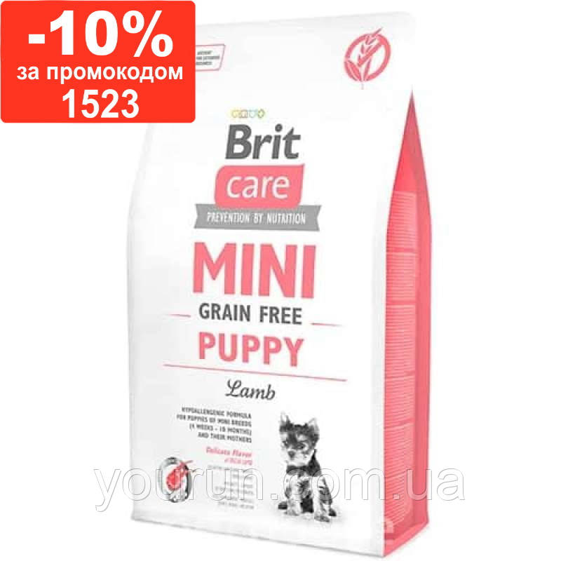 Brit Care (Брит Кеа) Grain Free Mini Puppy Lamb Беззерновой корм с ягненком для щенков малых пород 7кг - фото 1 - id-p634712114