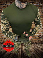 Тактическая кофта, футболка с длинным рукавом рубашка, рашгард тактический военный, военная кофта кулпас