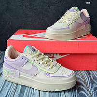 Кроссівки для дівчат Nike Air Force 1 з кольоровими деталями. Модне жіноче взуття Найк Аір Форс 1., фото 5